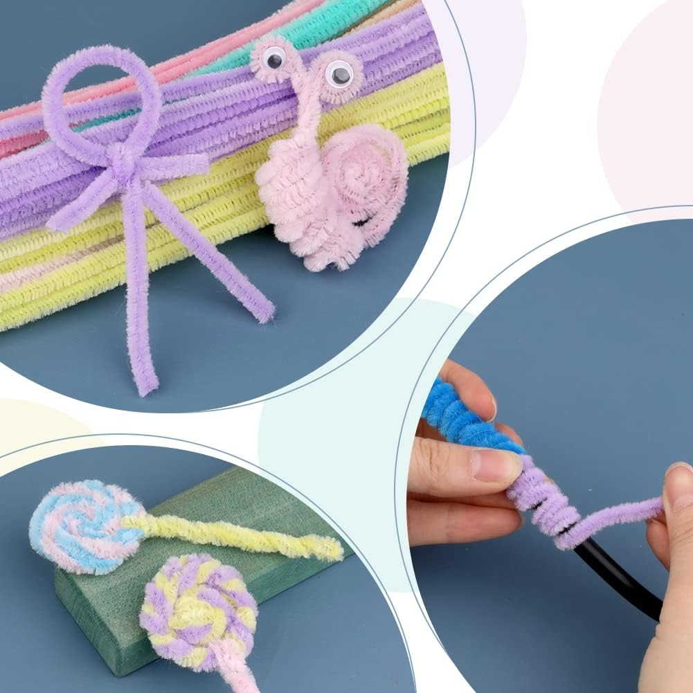 200 Pcs Pipe Cleaners Craft, Pipe Cleaners Chenille Stem,7 Assorted Colors Pipe Cleaners Craft Supplies for Pipe Cleaners DIY Arts Crafts Decorations image number 3