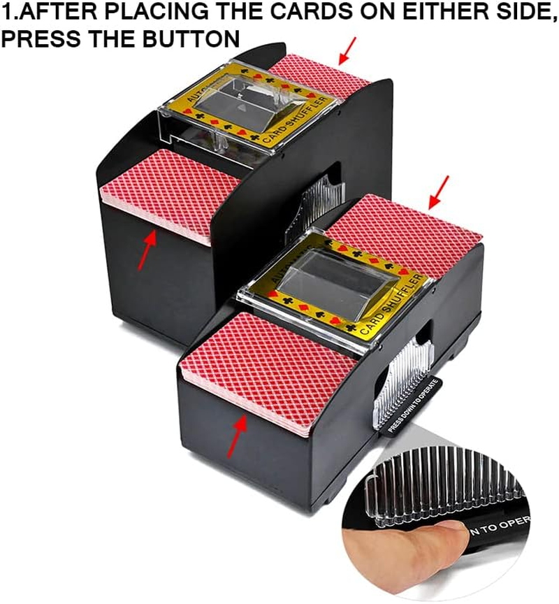 2Decks Automatic Card Shuffler Poker Cards Shuffling Machine Casino Playing Game image number 3