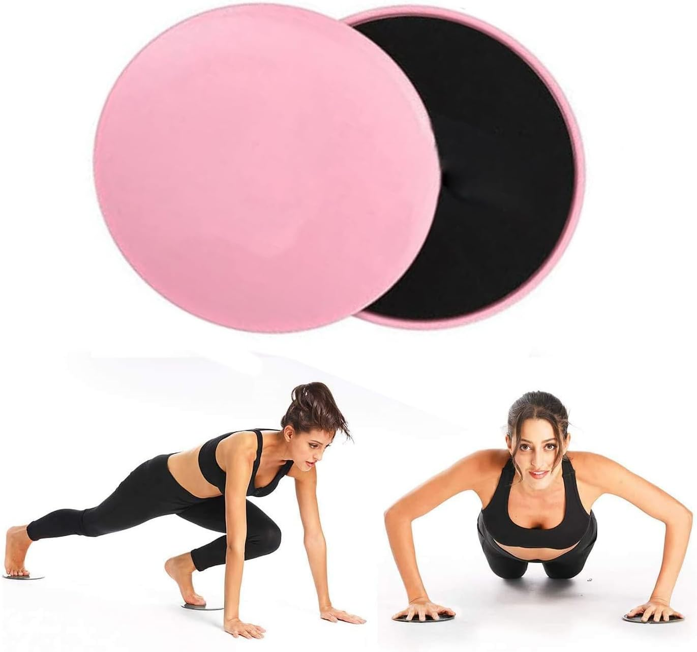 Exercise Core Sliders, WADY 2 Pack Sliders for Working Out Yoga Pilates Gliding Disc with Dual Sided Exercise Gliding Discs Use on Carpet or Hardwood Floors, Light and Portable image number 4