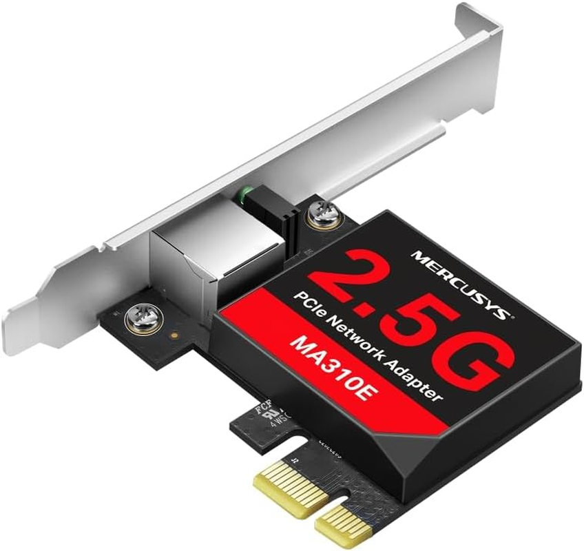 Mercusys 2.5 Gigabit Pcle Network Adapter, Versatile Compatibility, Wake-On-Lan, Energy-Efficient Ethernet, Lag-Free Gaming, 4K Streaming, Supports Windows, Windows Servers, and Linux (MA310E) image number 6