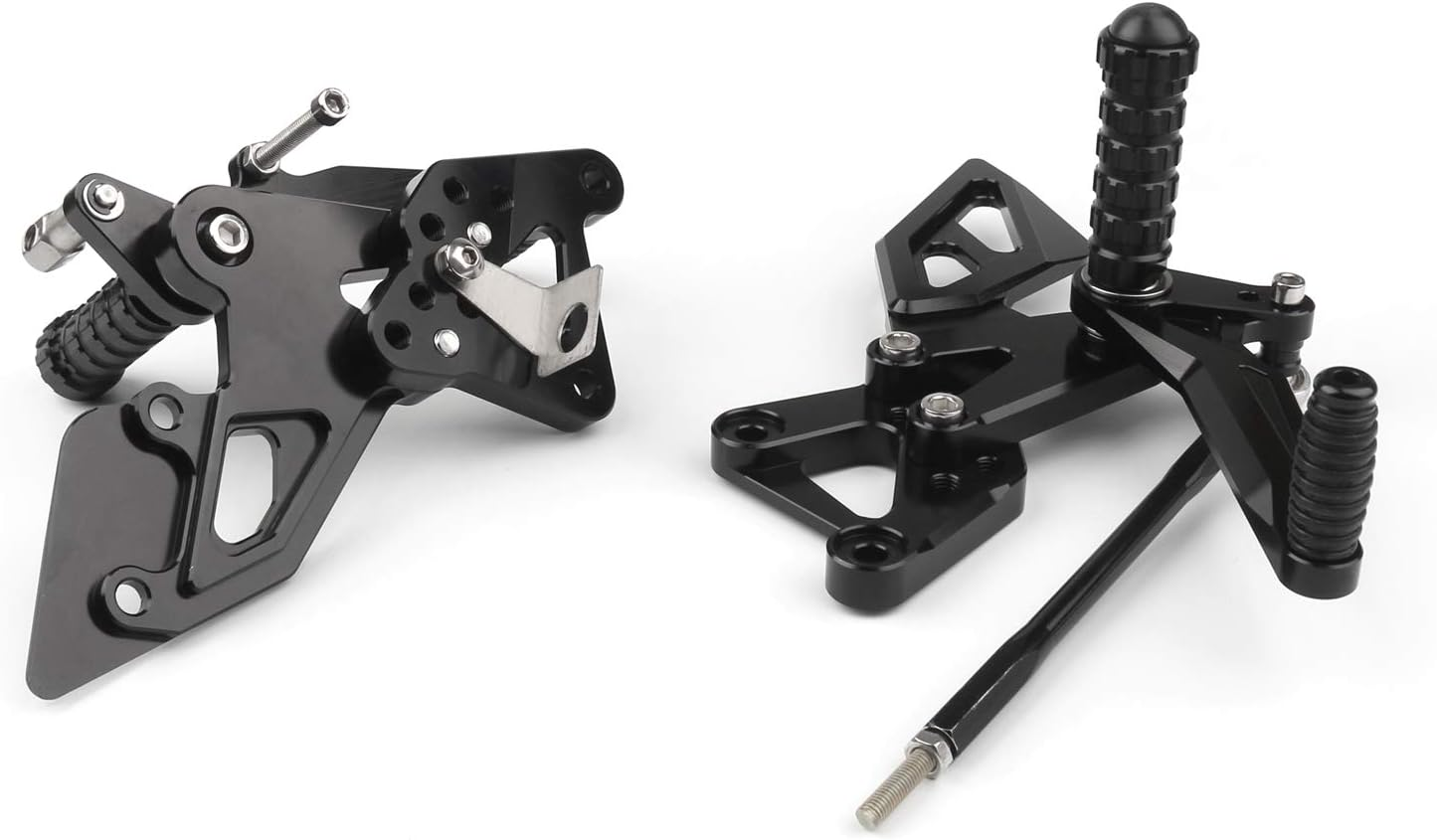 Artudatech Rearsets Rear Sets Footpegs Footrest Black for Yama-Ha YZF R25 2014-2016 for Yama-Ha YZF R3 2015-2020 for Yama-Ha MT-03/MT-25 2015-2017 6061-T6（NOT FITS USA for Yama-Ha R3 !!!）