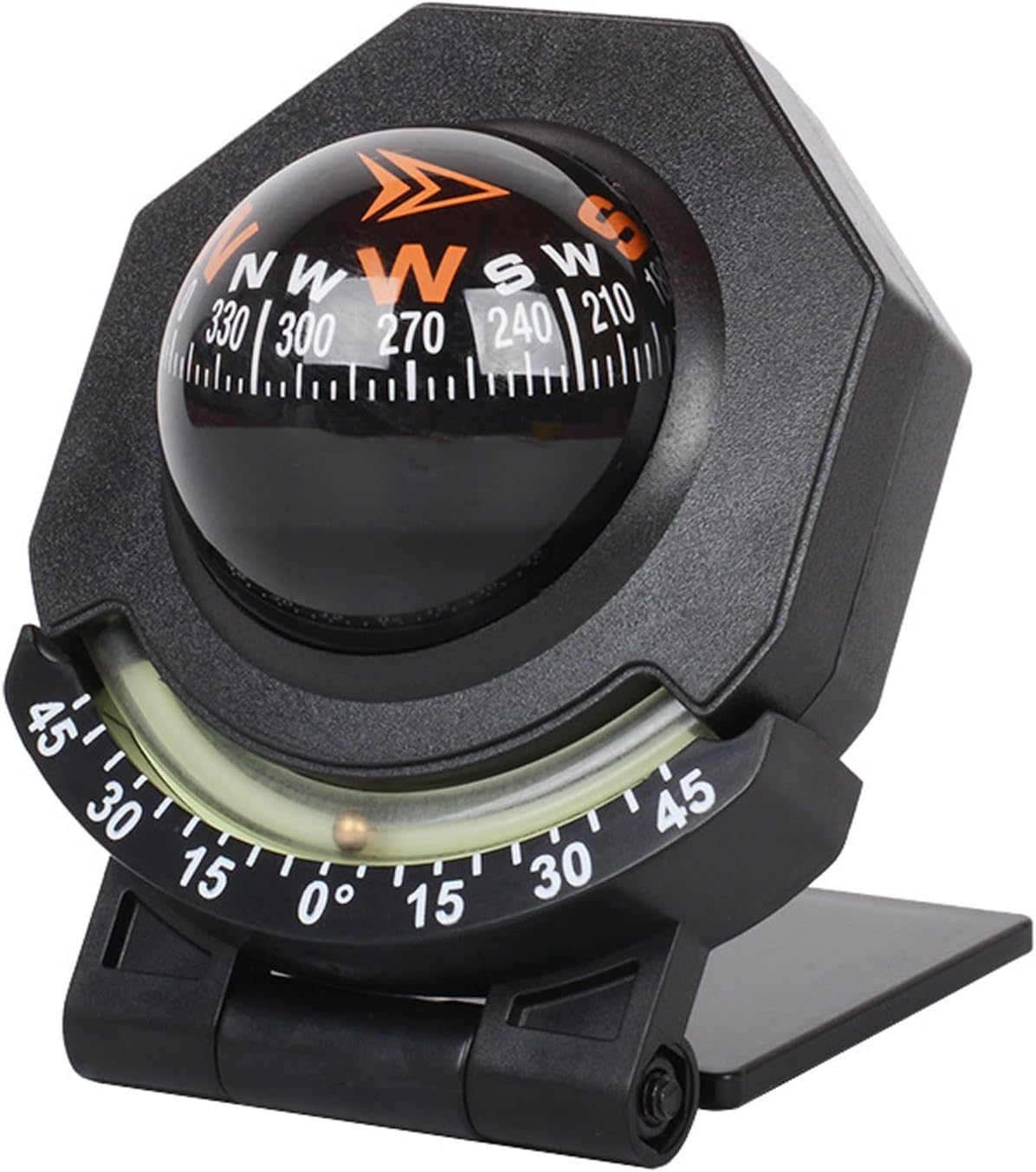 Binaryabc Car Compass,Vehicle Compass with Slope Meter,Automotive Compass Ball,Car Dashboard Accessories,Universal Compass for Car Boat Truck