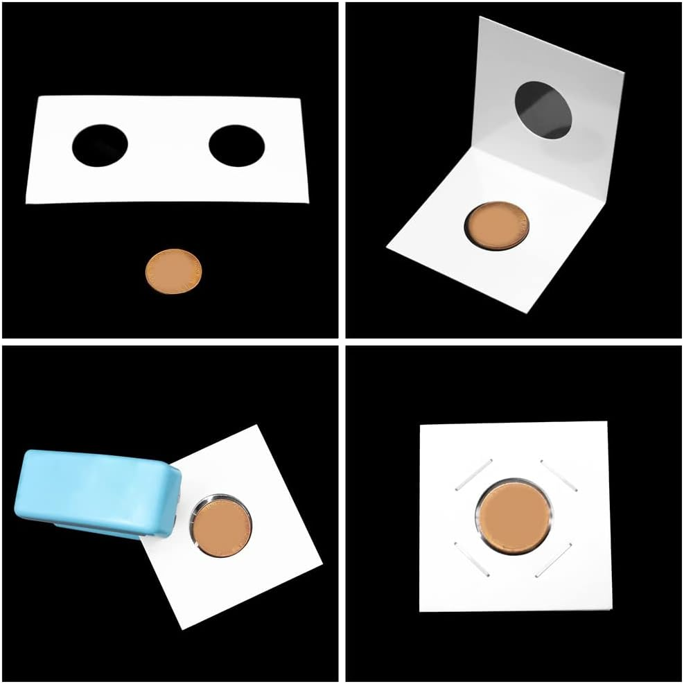 300 Piece Coin Album Coin Storage Coin Paper Holders Coin Paper Clip 6 Assorted Sizes Coin Holders for Coin Protect image number 4