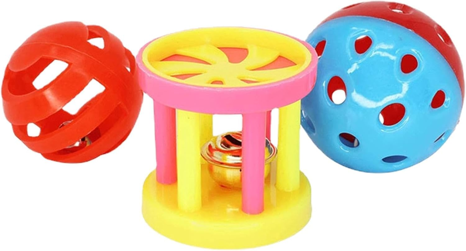 Rrlihjgu Toys for Birds,Bird Training Balls - Bite Resistant Hangable Chewing Ball Toys for Parrots, Budgies, Conures, Parakeets image number 5
