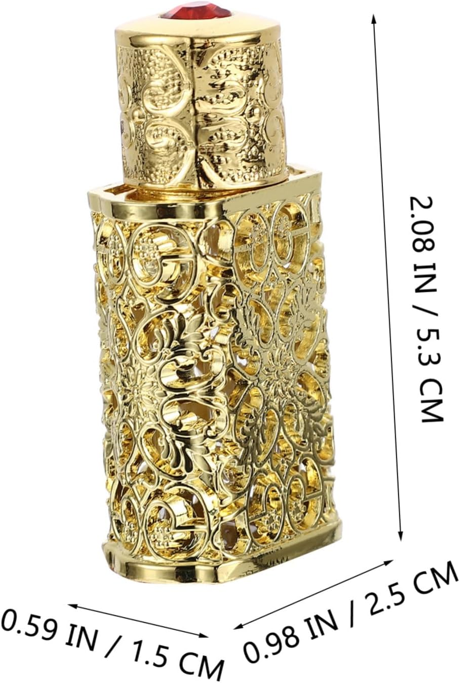 3Pcs Essential Oil Spray Bottle Antique Hollow Flower Engraving Design Leak Travel Storage for Perfume Oils for Camping Crafts Portable Refillable Container image number 5