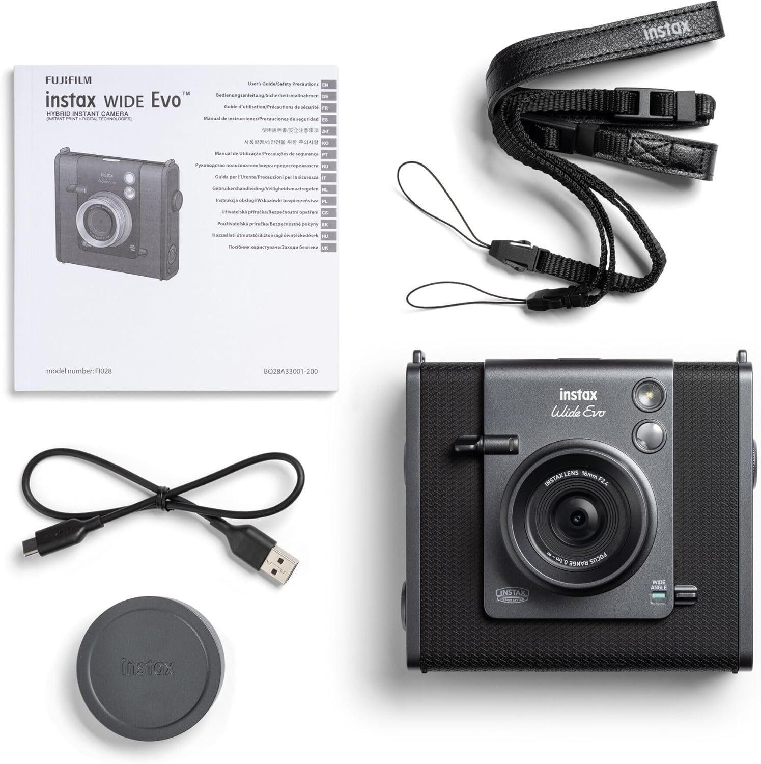 Instax Fujifilm Wide EVO Camera, Black