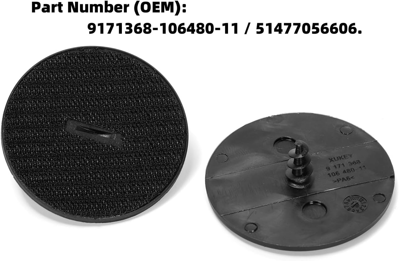 Ruimou 4 Pcs Black Car Floor Mat Clips (62.2 * 20Mm) 9171368-106480 -11/51477056606 Compatible with BMW Cars Serie image number 5