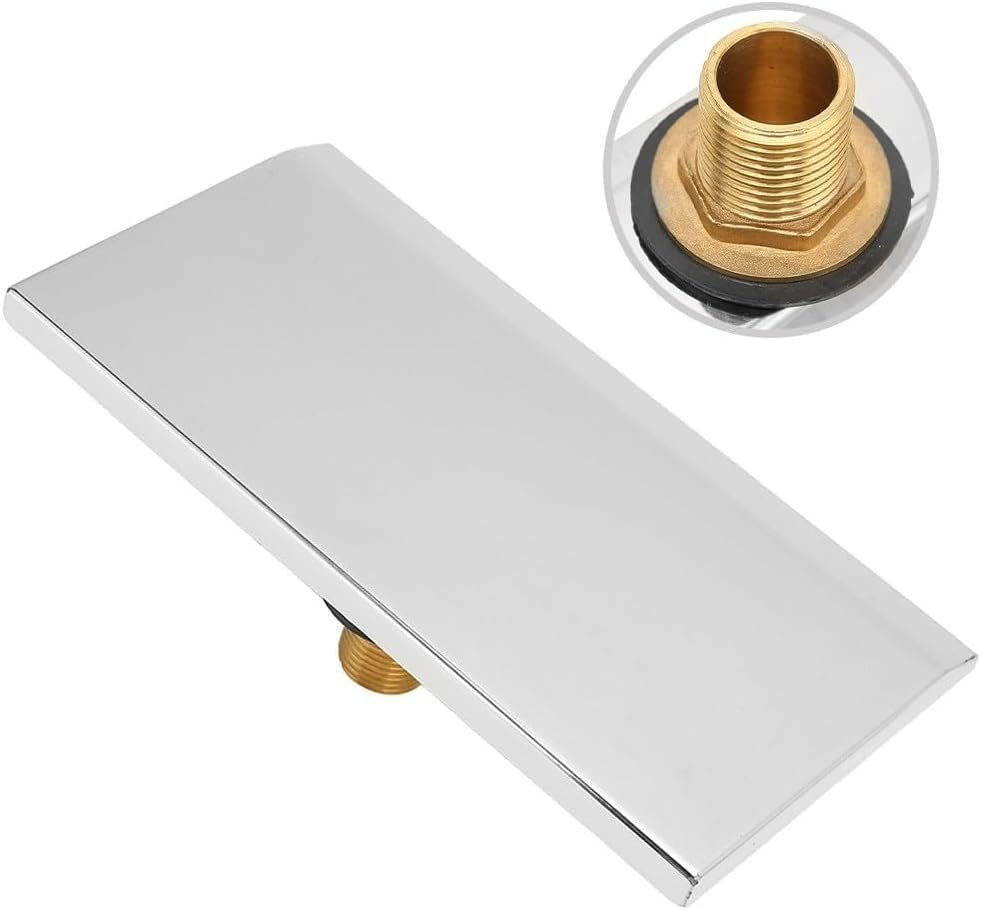 Pond Waterfall Blade Kit, Water Feature Outdoor, Waterfall Water Fountain, above Ground Pool Fountain, Silver