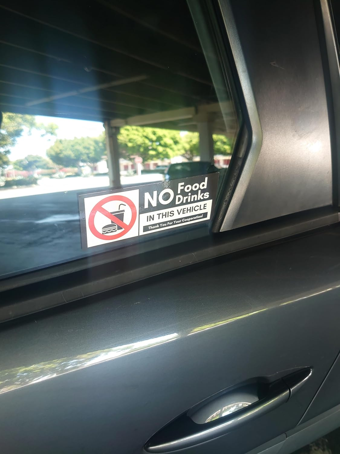 No Food or Drink Allowed Vinyl Sticker Sign, 10 Pack No Food or Drink Allowed in This Vehicle, 2X5In Premium Self Adhesive Vinyl Decal UV Weatherproof Waterproof Warning Signs for Cars and Vehicles image number 3