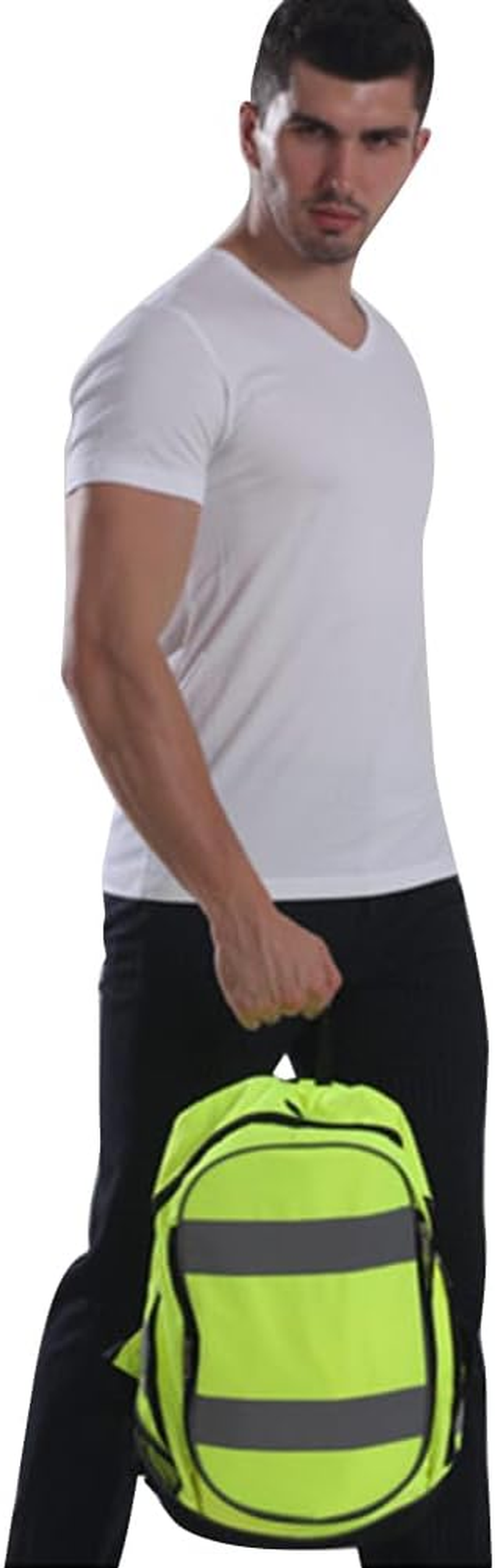 Night Reflective Riding Highly Resistant Safety Backpack &ndash; High Visibility Rucksack, LED Light Bag | Reflectives Cycling Backpacks for Commuting, Hiking, School, Travel, Sports, Waterproof