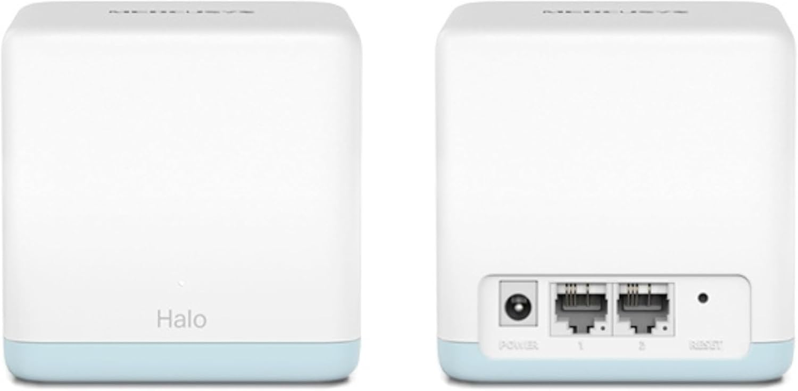 Mercusys AC1200 Whole Home Mesh Wi-Fi System, Coverage up to 2,800 Ft&sup2; (260 M&sup2;) Connect up to 100 Devices, Fast Ports, Dual Band Wi-Fi, Easy App Control, Halo H30 (2-Pack) (Package May Vary)
