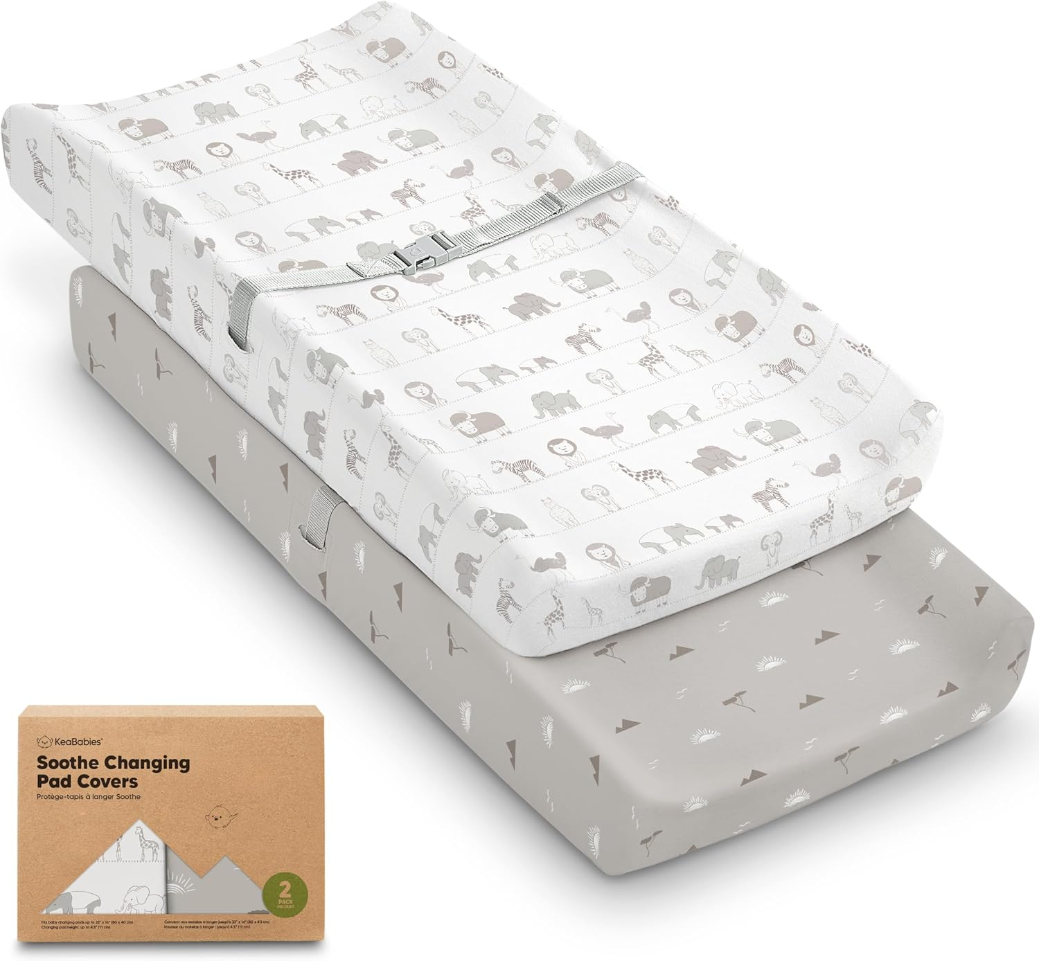 2-Pack Soothe Changing Pad Covers (Savannah) image number 4