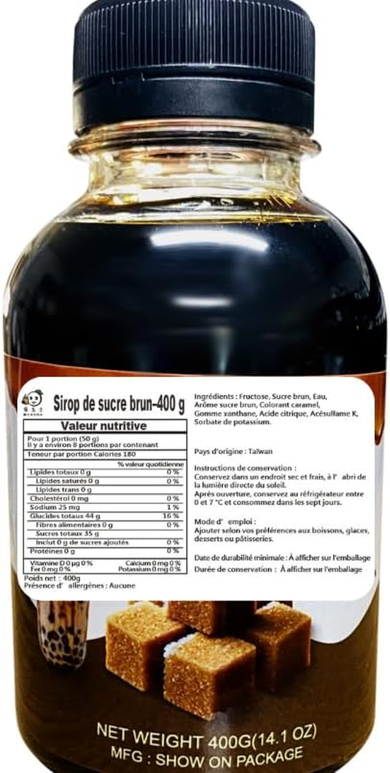 Brown Sugar Syrup for Bubble Tea Hanging Cup, Beverage Black Brown Sugar Syrup Drink Wall Hanging - 400G / 14.1Oz image number 5