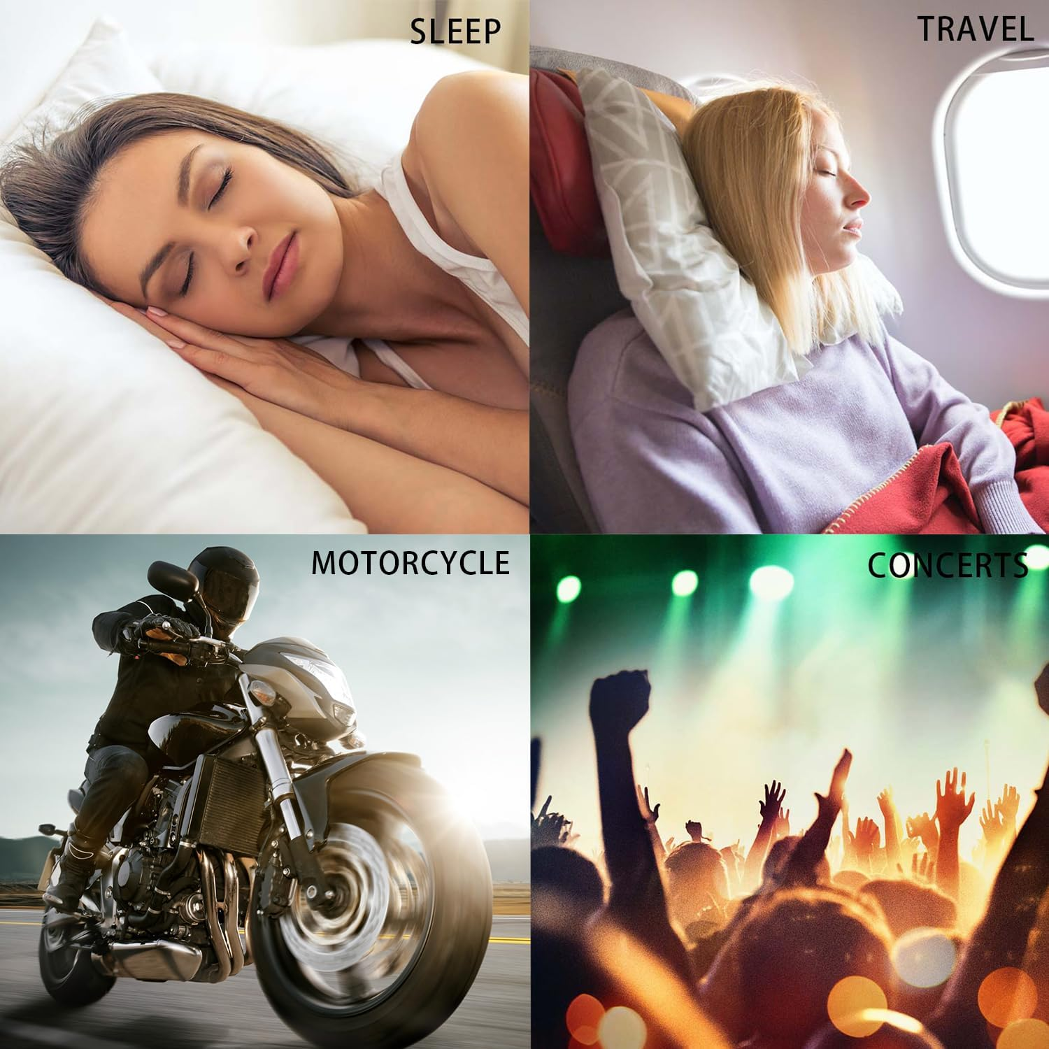 Ear Plugs for Noise Reduction NRR 33Db, Soft Silicone Ear Plugs for Sleeping Noise Cancelling, Concerts, Motorcycle, Travel & Noise Sensitivity, 8 Ear Tips in XS/S/M/L (Green) - Green image number 6