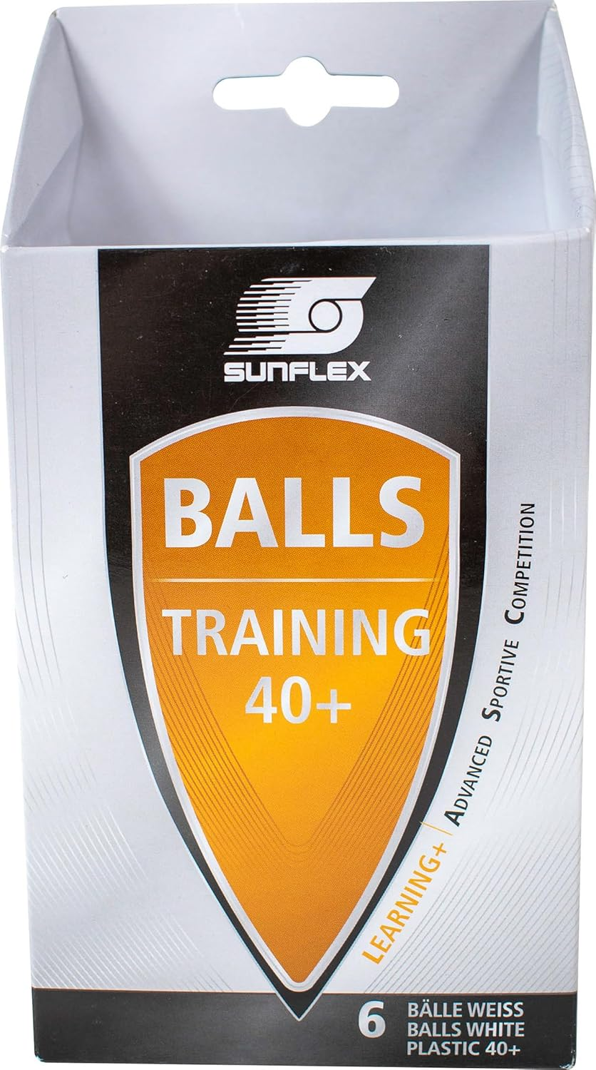 Training 40+ Table Tennis Balls (Pack of 6), White, Plastic Table Tennis Balls for Multi-Ball Training & Serving Practice image number 6