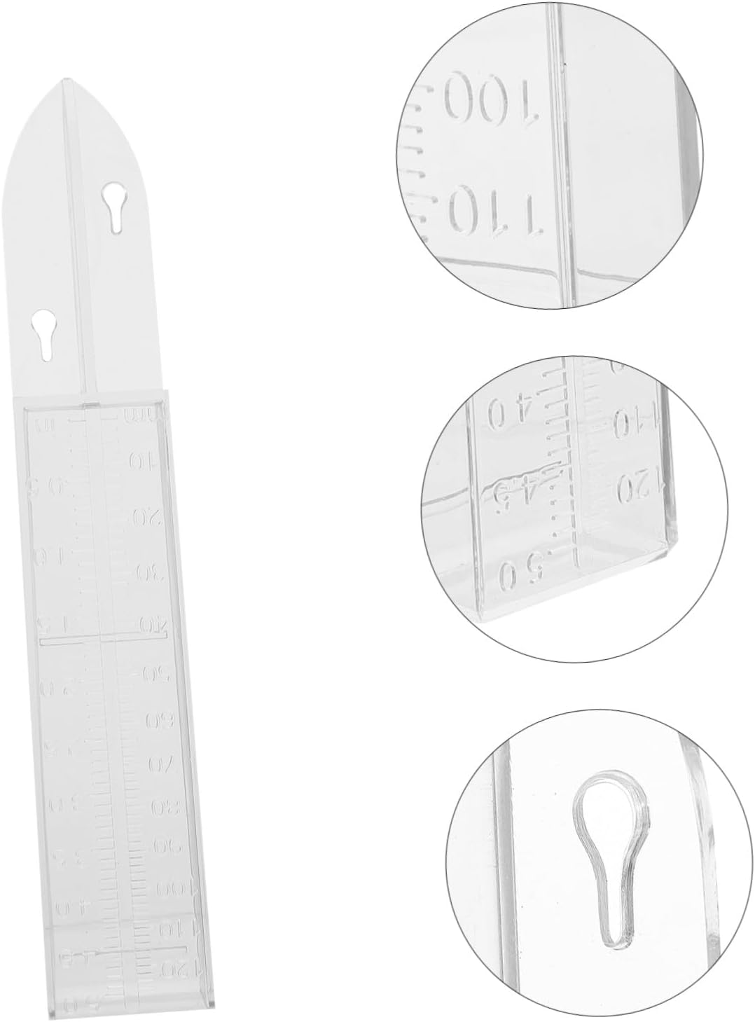 Plastic Rain Gauge Container with Graduated Scale for Outdoor Rainwater Measurement Practical Rain Gauge Device for Garden Lawn Precipitation Collection and Rate Calculation