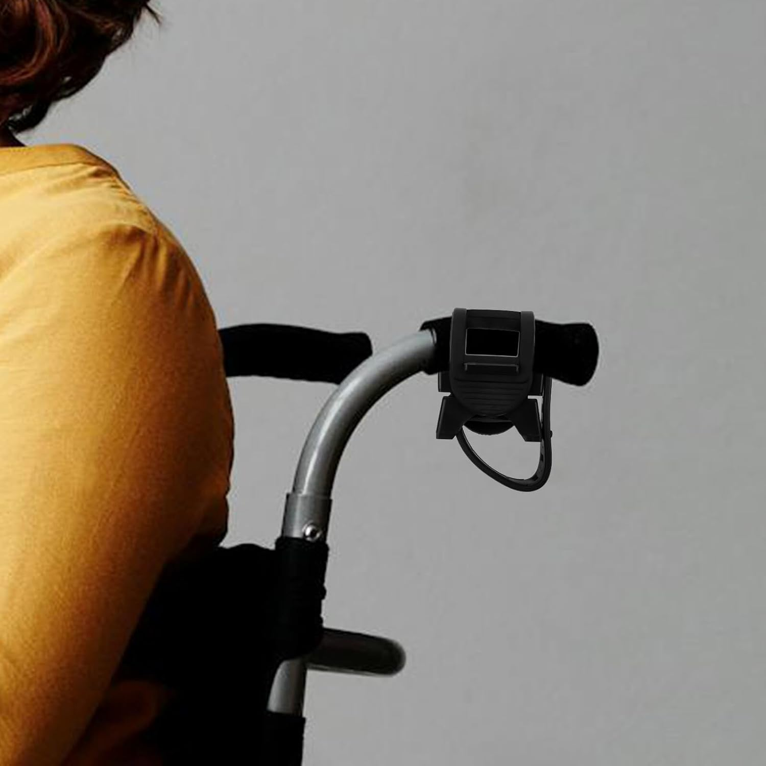 CLISPEED 2Pcs Wheelchair Cane Holder Bracket Crutch Rack Attachment for Mobility Scooters Walkers Elderly Users Convenient Cane Storage image number 3