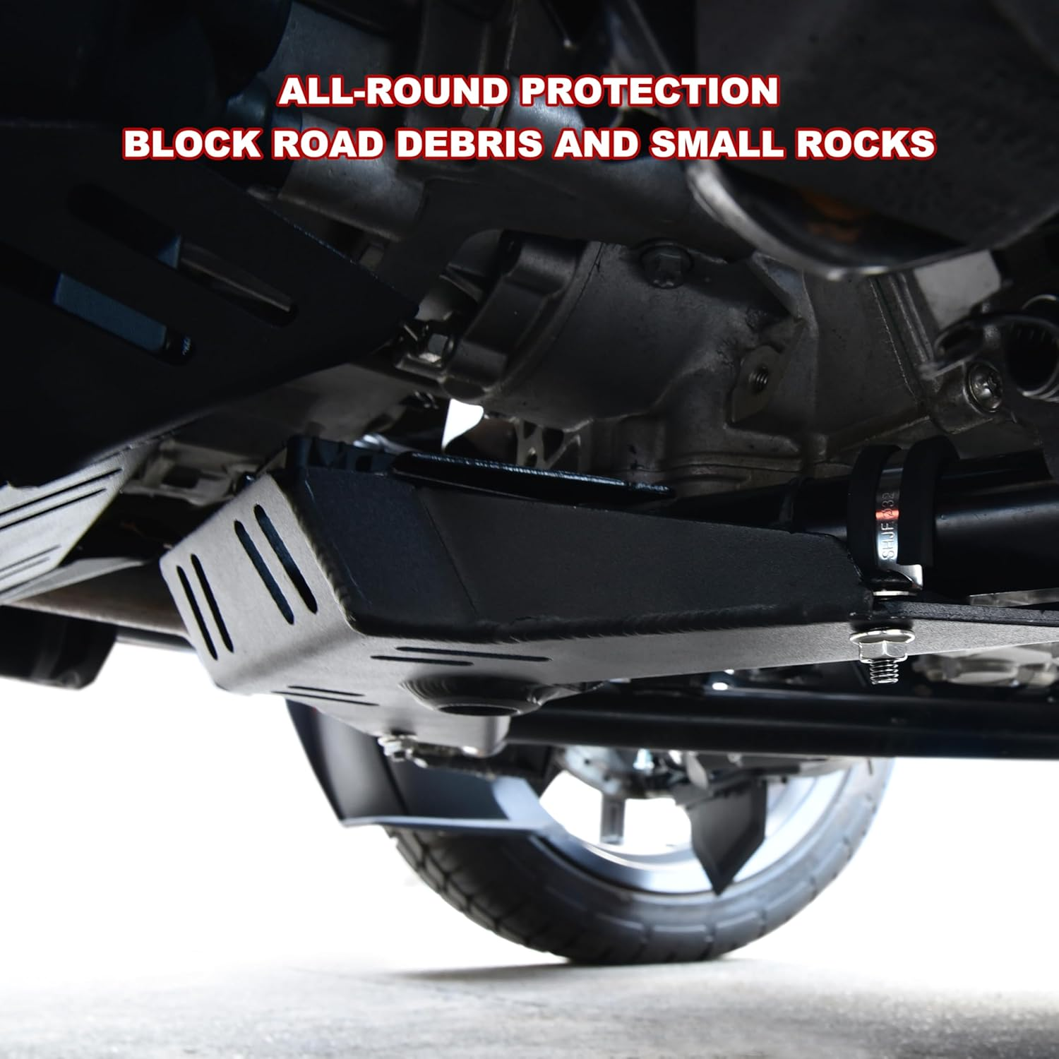 SAUTVS Aluminum Lower Protector Skid Plate for Can-Am Ryker, Lower Splash Guard Radiator Protector for Can Am Ryker 600 900 Sport & Ryker Rally Edition All Models Accessories (Replace #219401251) image number 1