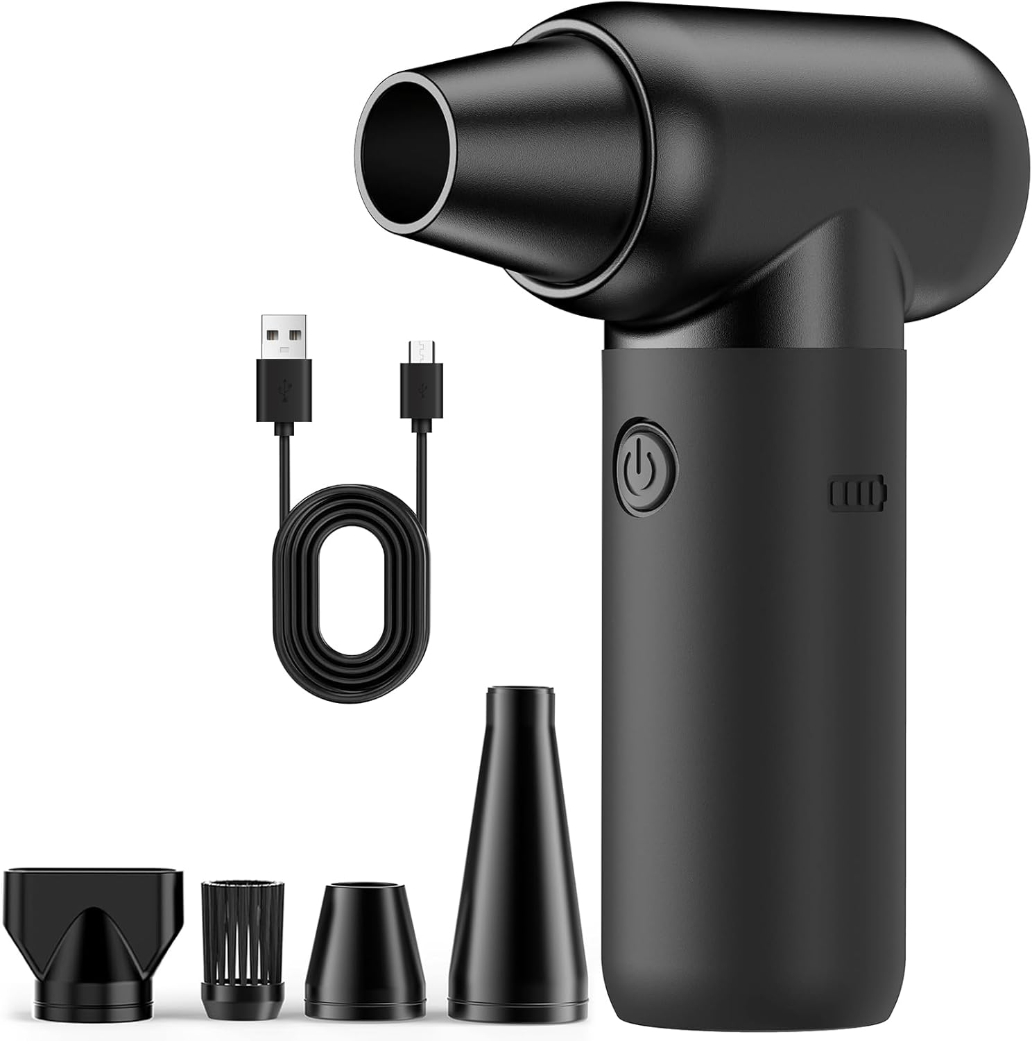 Compressed Air Duster - 180000RPM Electric Air Duster for Cleaning Keyboard&Pc 3 Gears Adjustable Rechargeable Cordless Jet Dry Blower Air Blower for Car and Home-Replace Compressed Air Can image number 5