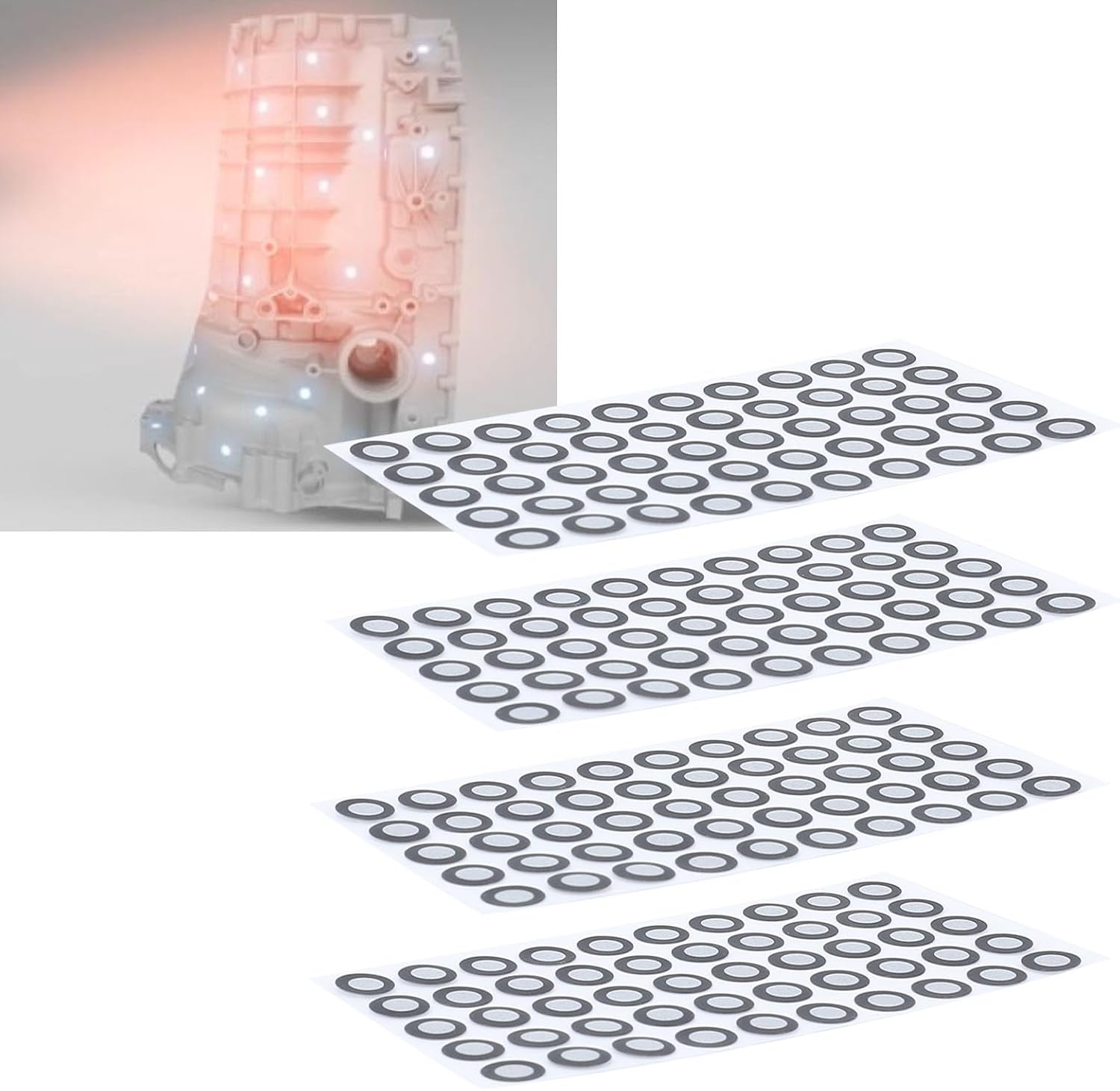 3D Scanning Marker, 10 Sheets 6Mm ID 10Mm OD Reference Point Diffuse Reflection Markers, Waterproof 3D Scan Optical Tracking Dots for 3D Scanner image number 6