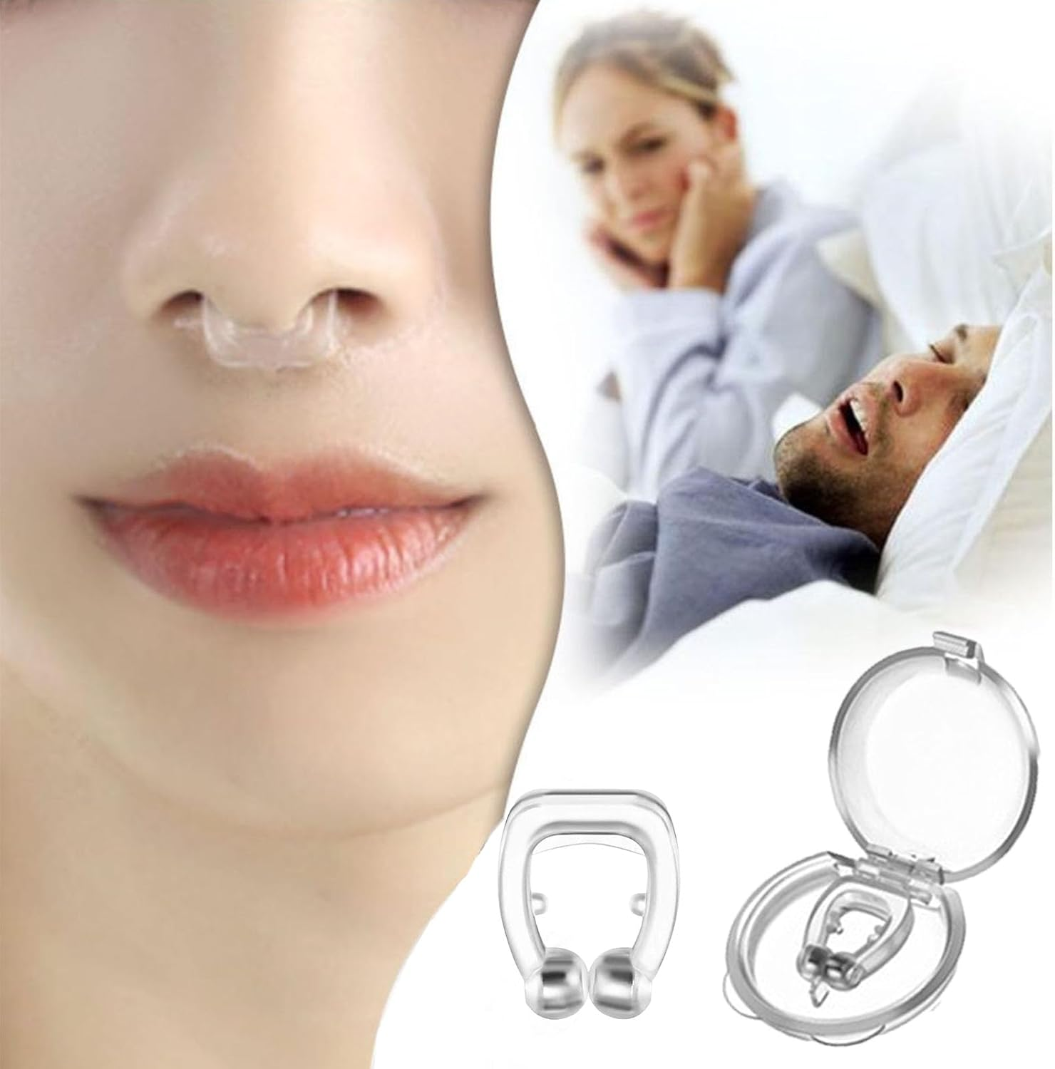 6PCS anti Snoring Nose Clip,Reusable Silicone Assisted Snoring Reducing Device,Silicone Snoring Solution,Effectively Relieving Snoring image number 4