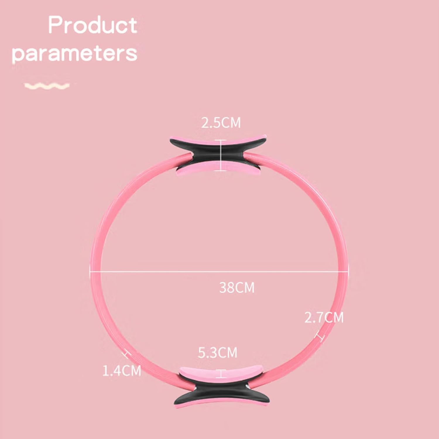 METOY Yoga Pilates Stretch Ring Set,Fitness Shaping Training Circle, Pilates Ring 14 Inch for Thigh Workout,Inner Thigh Exercise Equipment for Women, Pilates Equipment Thigh Master,For Home/Gym image number 1