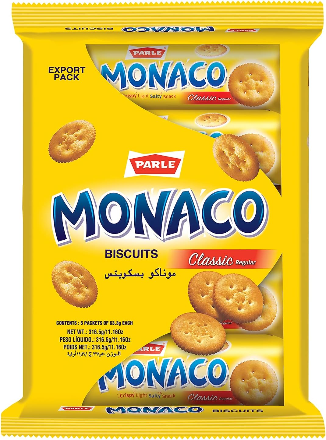 Parle Monaco Classic Regular Salted Biscuits 63.3 G