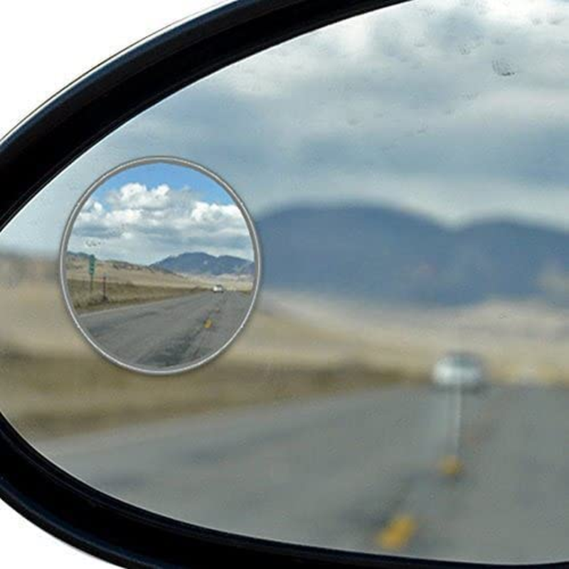 Essential Contraptions Best Blind Spot Mirror - 4 Pack Oval Convex Self Stick, Rust Resistant Aluminium 2" Rear View Blind Spot Mirrors 4Pcs - Universal Fit for SUV & Cars image number 2