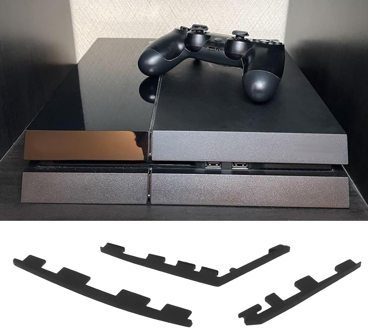 LT Easiyl 2 Sets Game Console Rubber Feet Set Compatible with PS4 CUH-1000 1000 Black image number 6