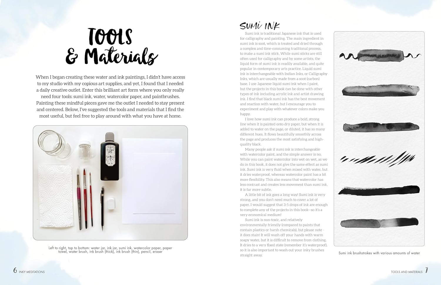 Inky Meditations: Learn to Create Mindful Mesmerising Paintings with Water and Ink image number 3