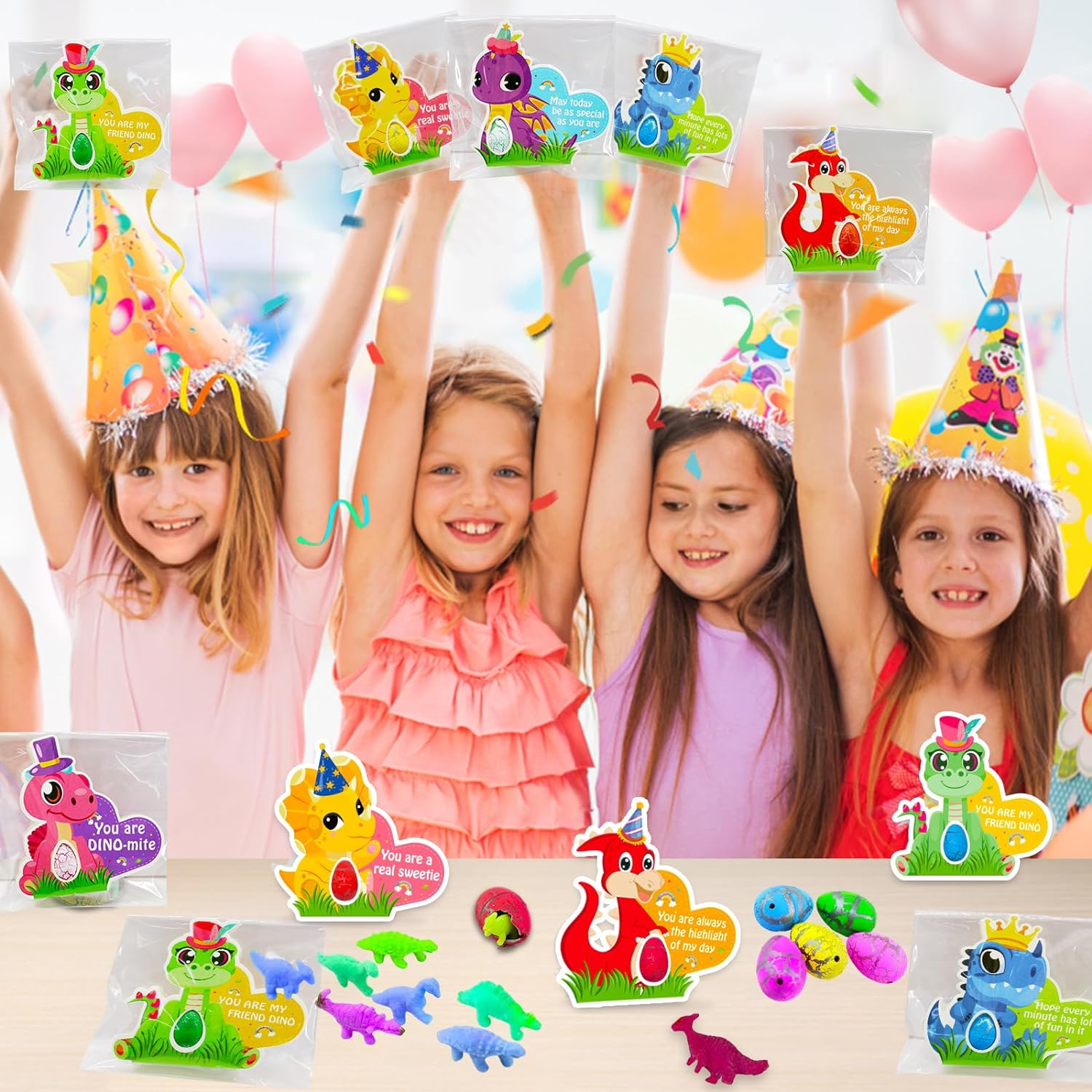 Dinosaur Party Favors Dinosaur Birthday Party Supplies, 30 Pack Dinosaur Egg Hatching Card Bulk, Funny Dino Eggs Gifts Goodie Bag Stuffer for Kids Boys Girls Toddler