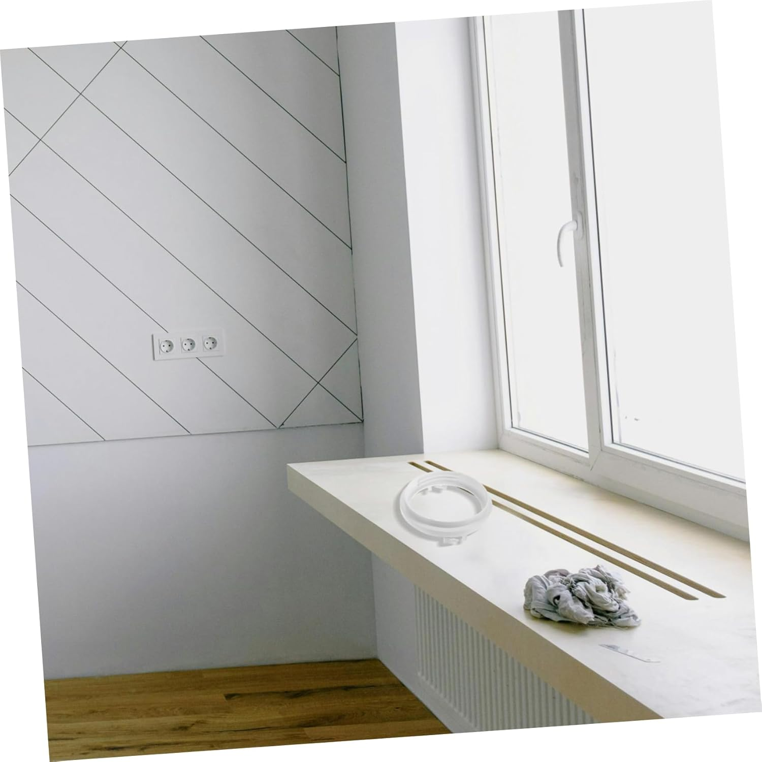 OSALADI Air Conditioner Exhaust Hose Connector Tube Adapter Coupler PVC White Portable AC Hose Connector