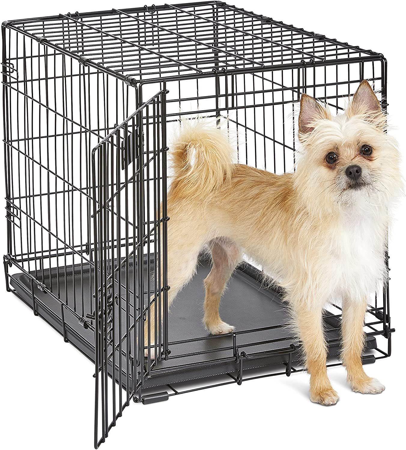 Midwest Homes for Pets Newly Enhanced Single Door Icrate Dog Crate, Includes Leak-Proof Pan, Floor Protecting Feet, Divider Panel & New Patented Features image number 2