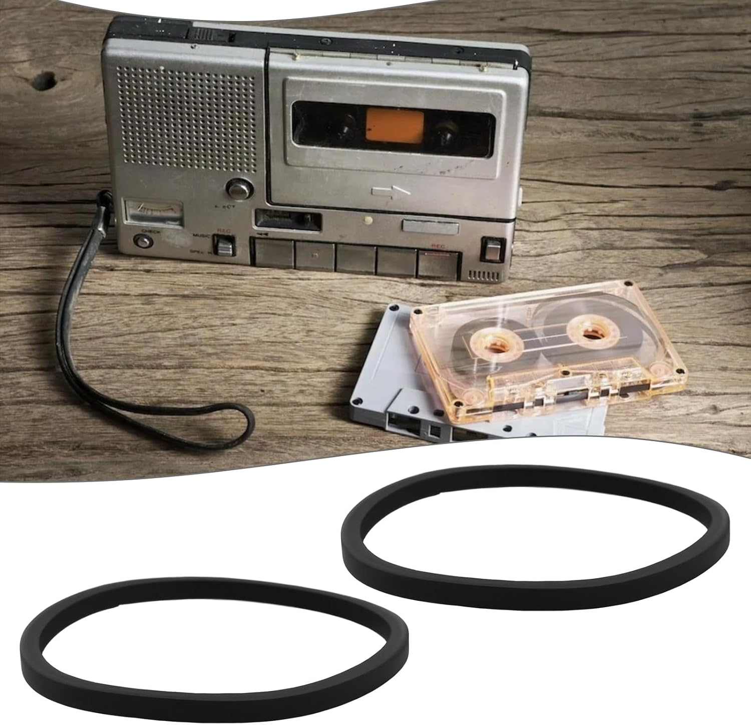 Ecsing 4PCS Square Tape Player Rubber Drive Belt Inner Diameter 20Mm for Tape Players Cassette Recorders CD ROM Drives Audio Tape image number 6