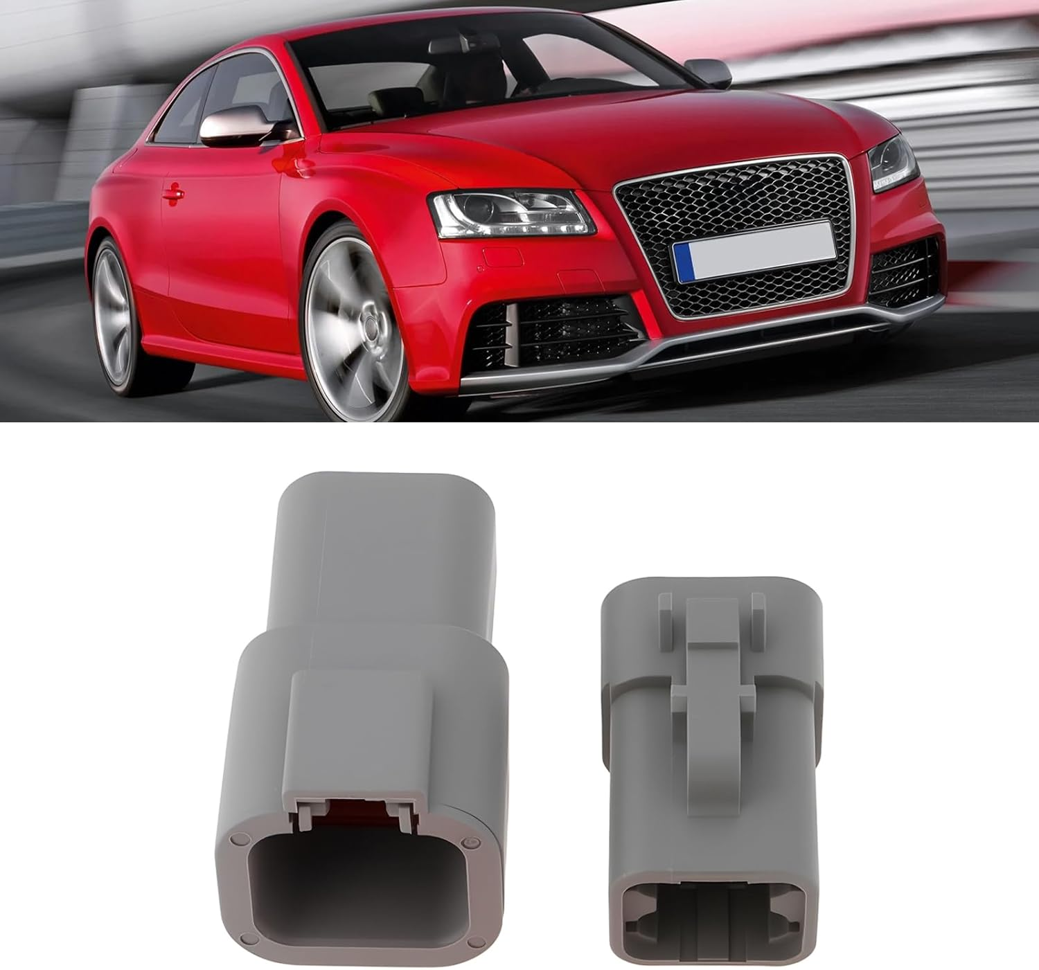 SING F LTD 2Set 4Pin DTP04-4P DTP06-4S Waterproof Connector Kit Compatible with Deutsch for Automobiles Motorcycles Trucks