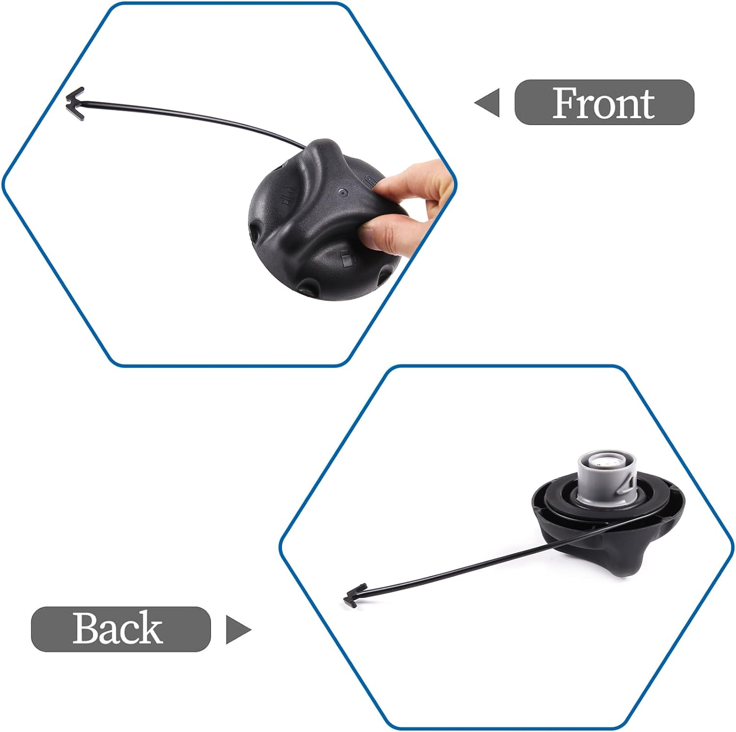 Fuel Tank Gas Cap 25827646 Compatible with 2004 2005 2006 2007 Hummer H2, 2006 2007 2008 2009 2010 Hummer H3, 2009 2010 Hummer H3T image number 4