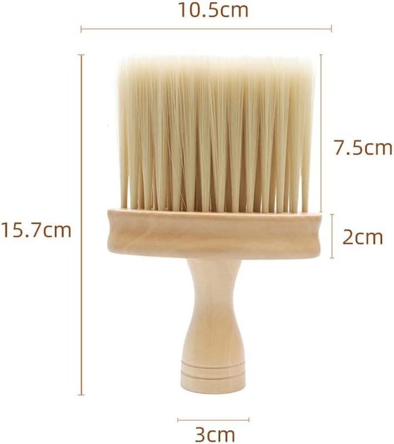 Hair Cutting Brush Professional Hairdressing/Barber Wooden Neck Brush - Soft Bristles image number 1