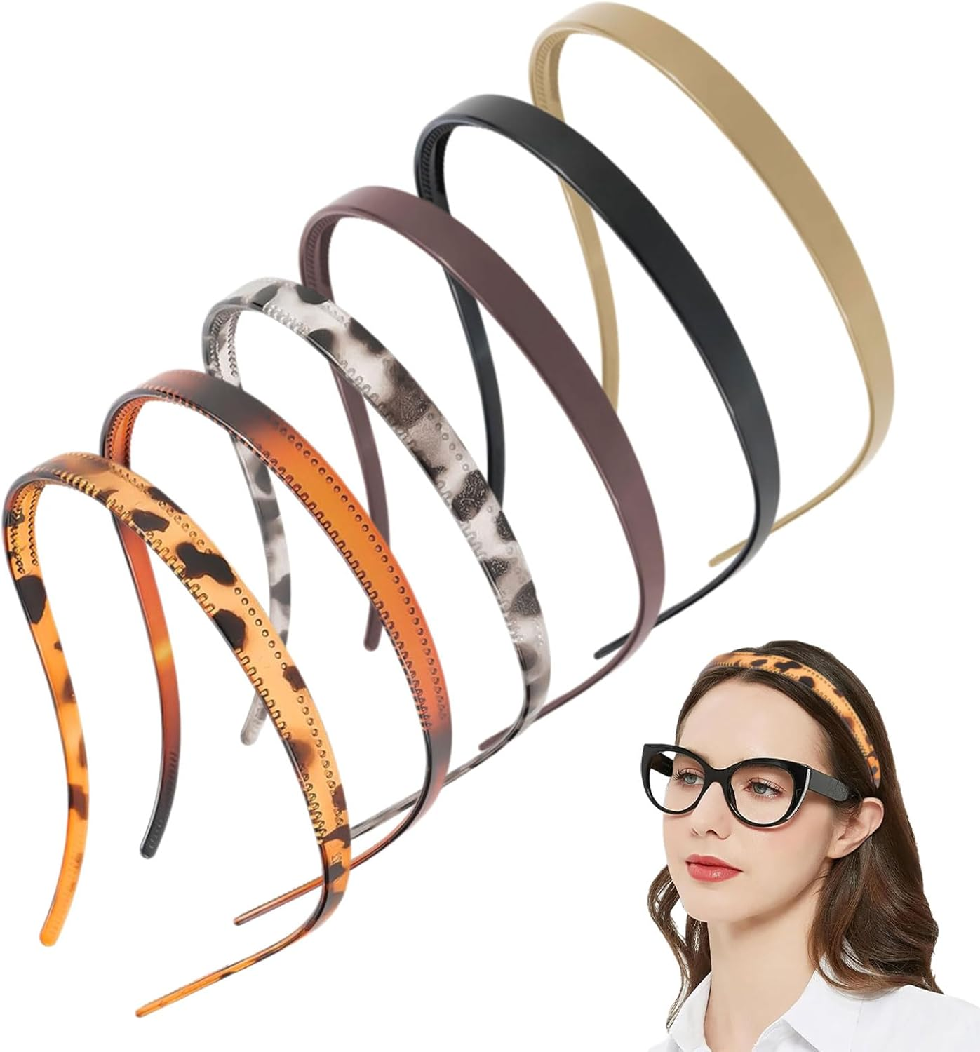 Xanthelle Headbands for Women, 6 Pieces Elegant Hairband for Back of Head, Women'S Hair Hoop, Sunglasses Headband image number 4