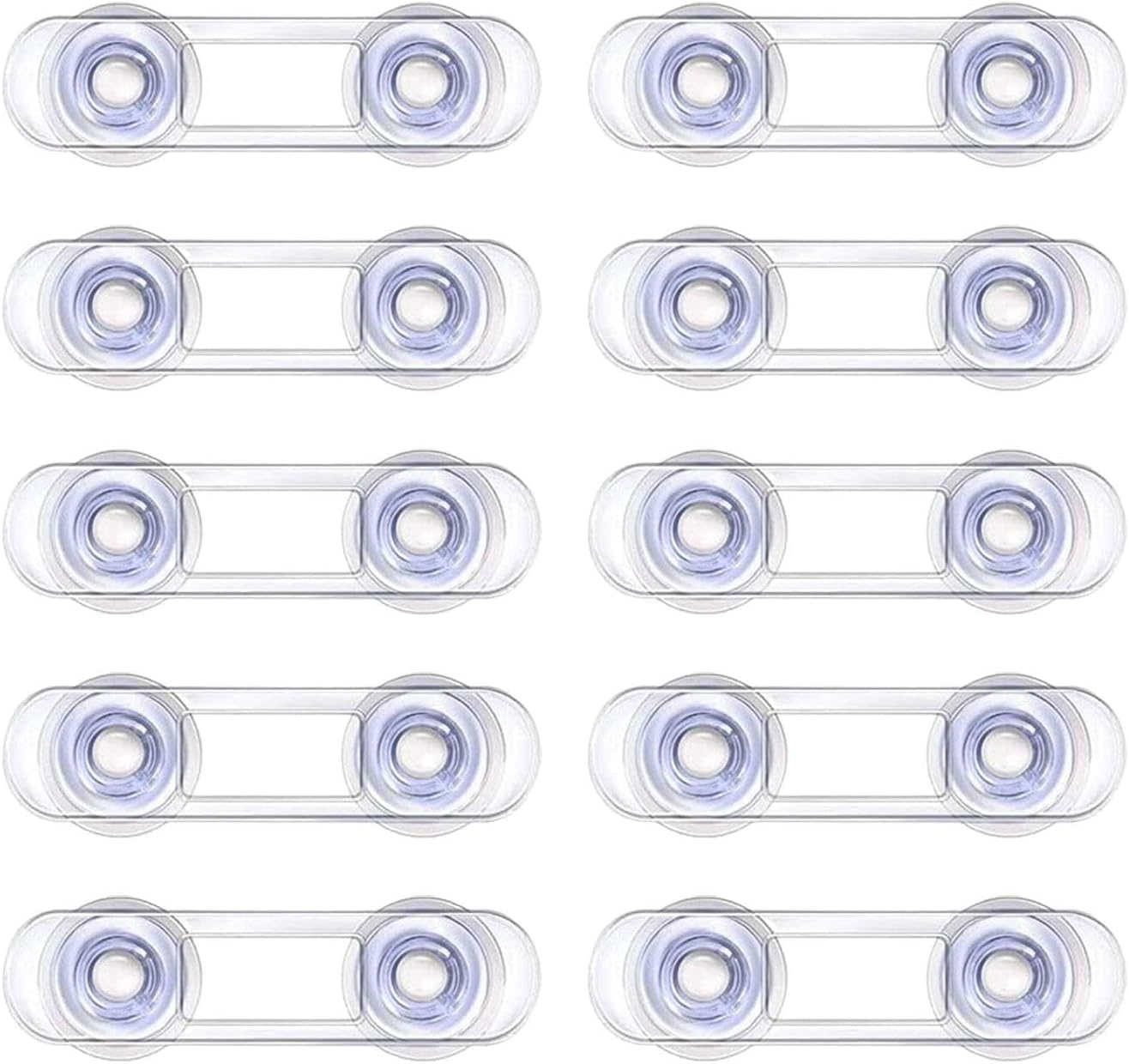 XINYUICEAN 10 Pcs Child Safe Cabinet Lock, Baby Proofing Locks,Multipurpose Clear Drawer Locks for Cabinets, Cupboards, Drawer, Fridge,Adjustable Strap, No Drilling (5 Large+5 Small)