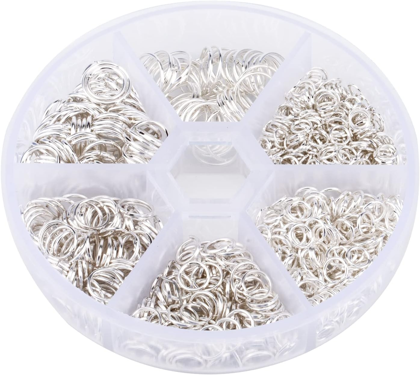 LUTER 1000PCS Open Jump Rings Metal O-Ring Connectors Silver for Jewelry Making Decoration Unbroken Elegant (4Mm 5Mm 6Mm 7Mm 8Mm 10Mm)