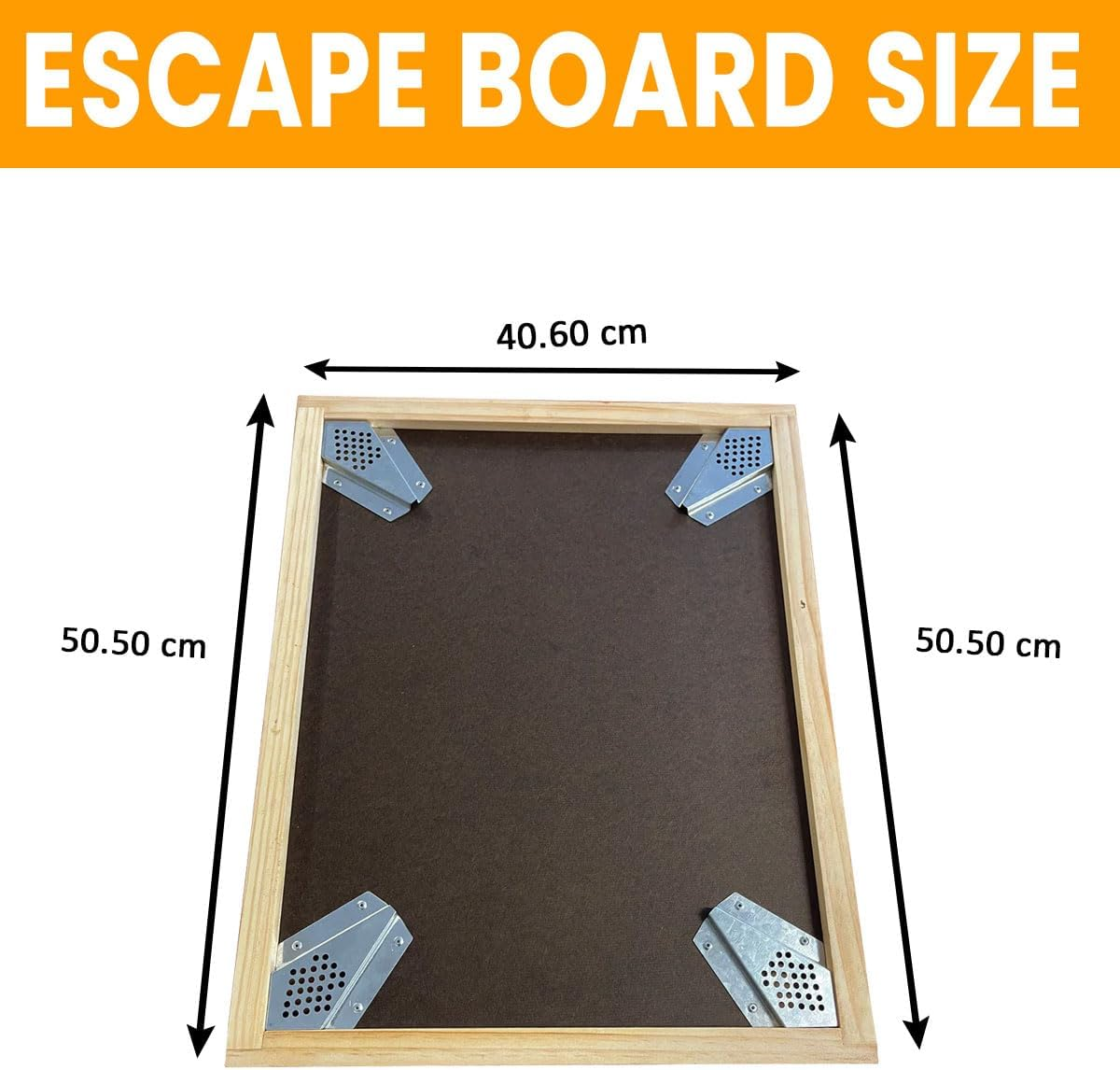 10 Frame Bee Hive Escape Board with 4 Metal Bee Escape Clearer &ndash; Plywood Construction with New Zealand Pinewood Border Beehive Tools Beekeeping Tools image number 1