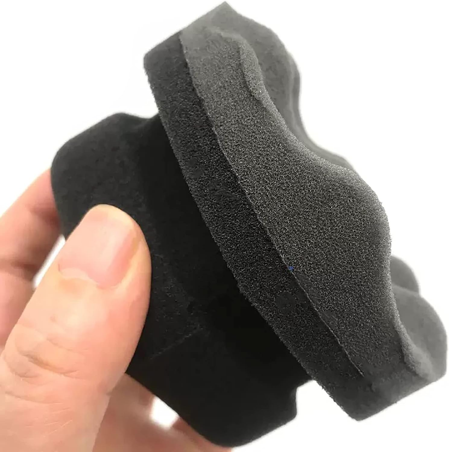 3Pcs Tyre Dressing Applicator Tyre Shine Applicator Dressing Pad with Hex Grip Design Reusable Tyre Cleaner Sponge