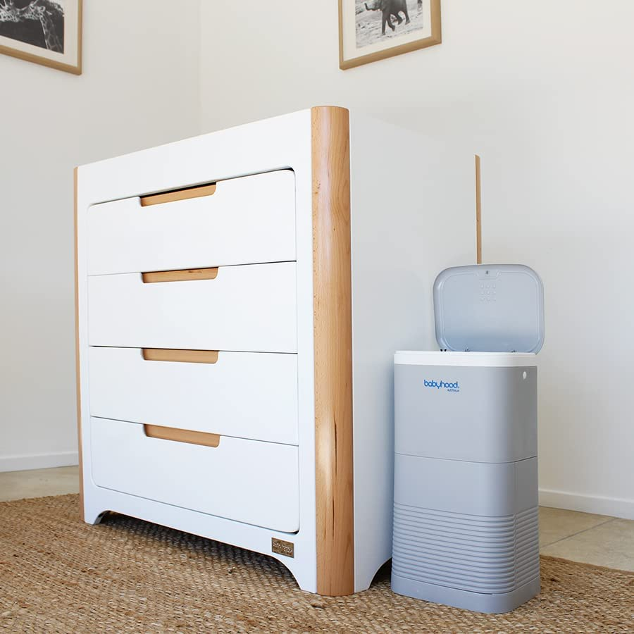 Babyhood Nappy Disposal Bin, Grey image number 3