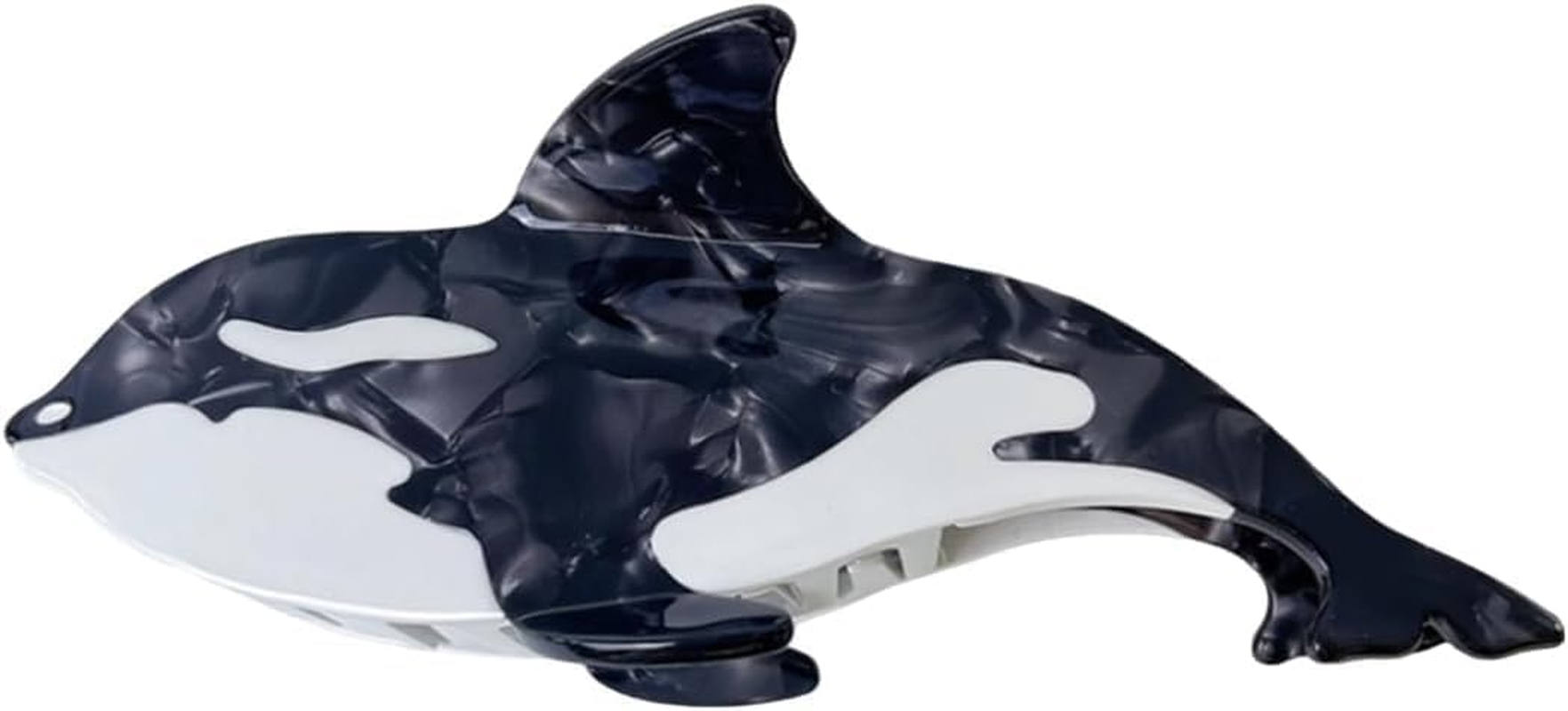 Fantasy Black Whale Hair Clip,Acetate Claw Clips,Hair Clips for Women (Black, 7Cm) image number 6