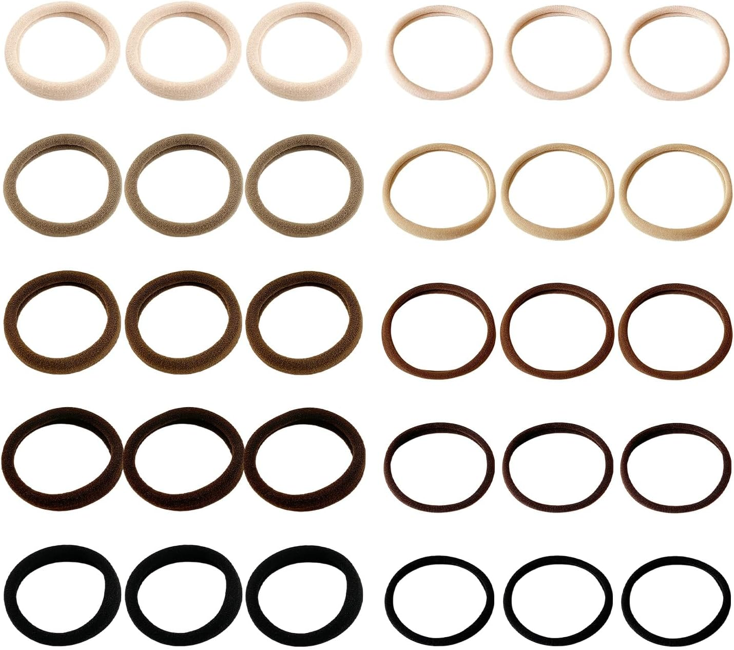 Pack of 15 Hair Ropes, Simple Elastic Hair Band, Ponytail Fix Rope, All Same Braided Hair Accessories, Hair Wrapping Tools for Girls image number 4