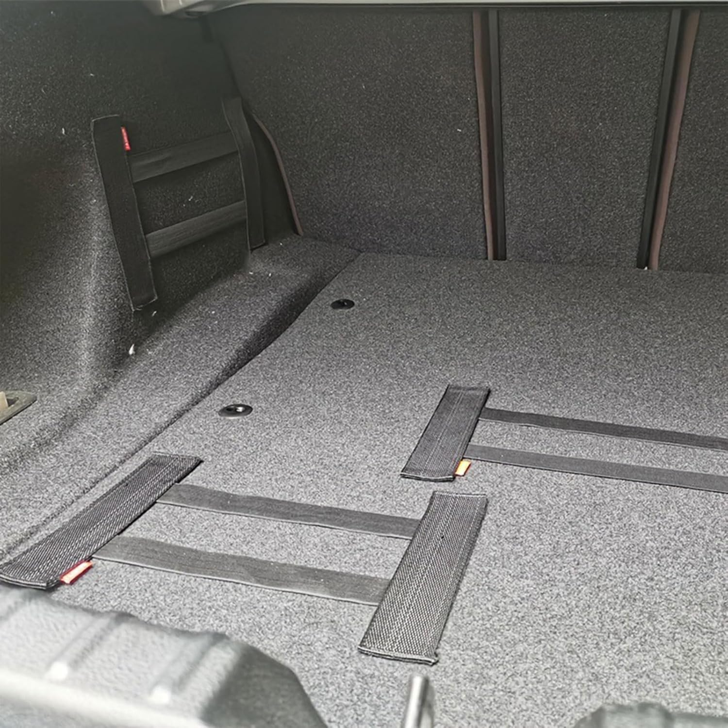 2Pcs Trunk Organizer, High-Elasticity Velcro Cargo Organizer, Large and Small Boot Holder Car Storage, Car Fastening Strap, Suitable for Suvs, Cars, Trucks, Hatchbacks and Vans image number 6