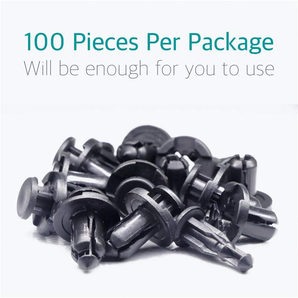 Lantee 100 Pcs Bumper, Engine Cover, Fender & Grille Push-Type Retainer Clips for Subaru 90914-0007 Baja, Forester, Impreza, Legacy, Outback & Tribeca 2000 - On image number 4