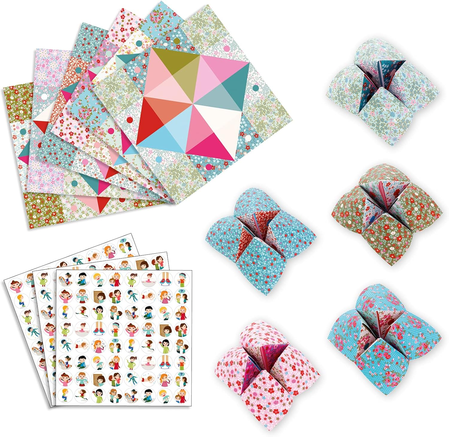 Djeco DJ08773 Fortune Tellers Origami Paper Set image number 2