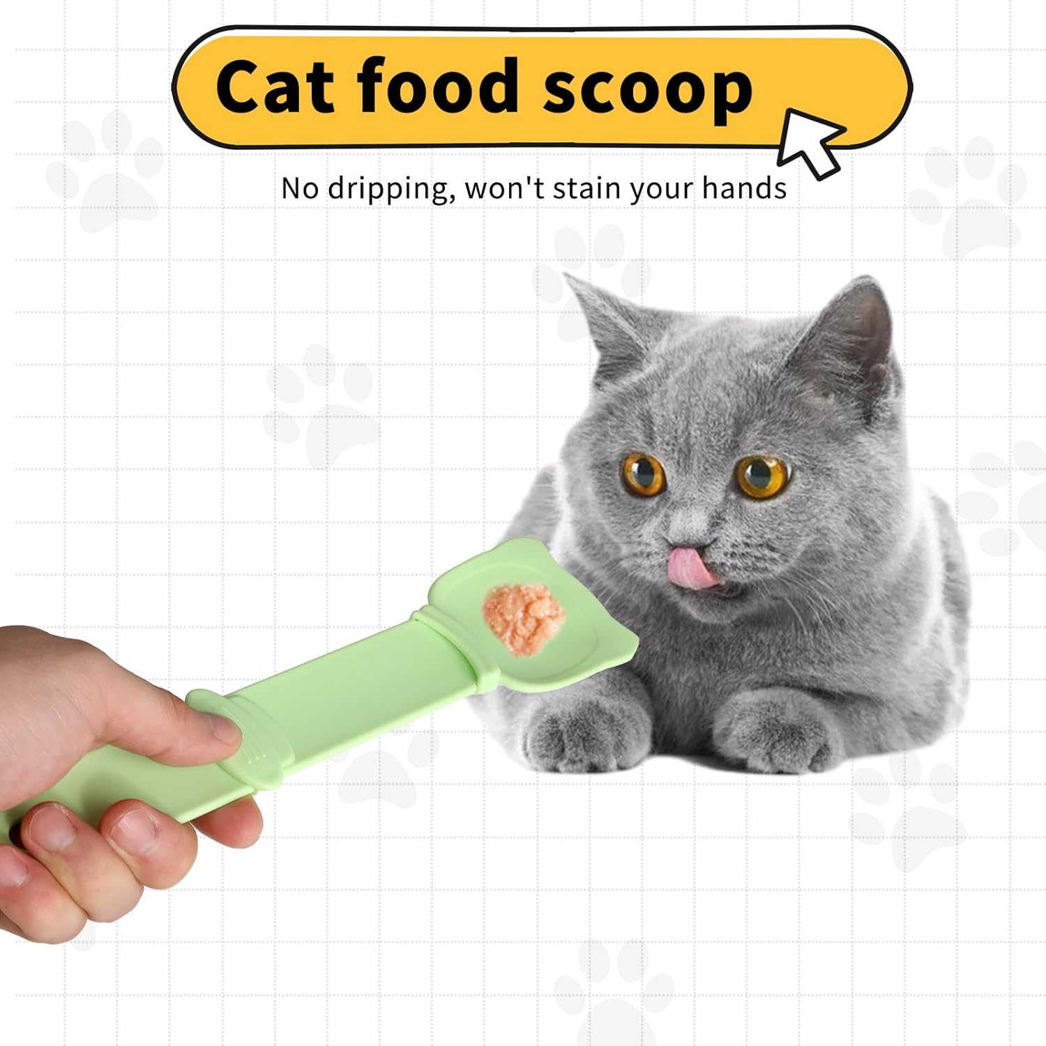 Giantree Pack of 3 Cat Treats Spoon, Cat Strips, Squeeze Spoon, Cat Food Spoon, Happy Spoon, Pet Feeder for Pets, Squeezing Purees and Snacks (Style 1) image number 4