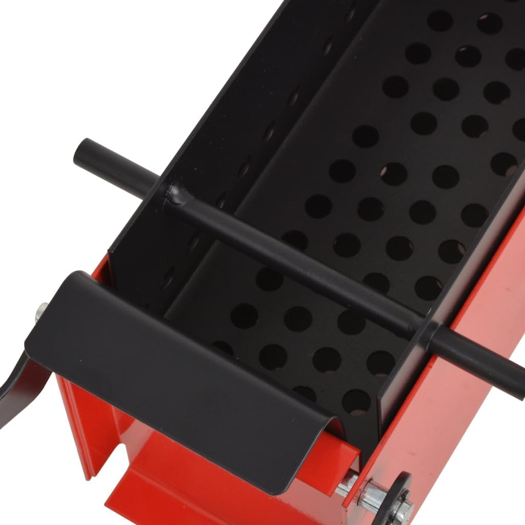 &lsquo;Vidaxl Paper Log Briquette Maker - Steel Constructed - Manually Operated - Optimised Pressure Distribution - Black and Red&rsquo; image number 2